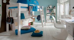 Midi-Hochbett Kids Dreams Kiefer Massivholz mit Lattenrost