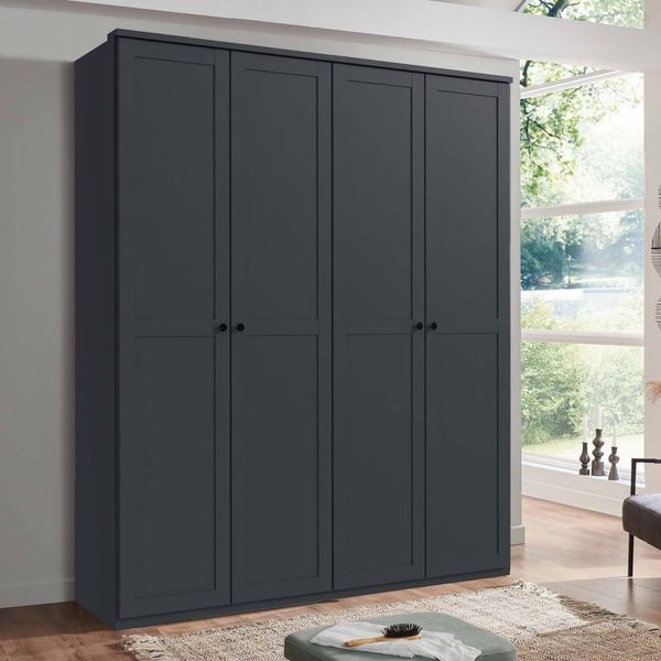 Drehtüren-Kleiderschrank Eliro Graphit Dekor