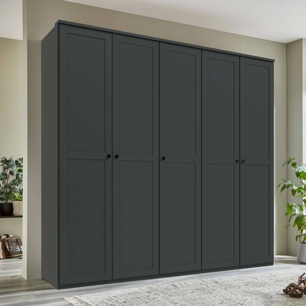 Drehtüren-Kleiderschrank Eliro Graphit Dekor