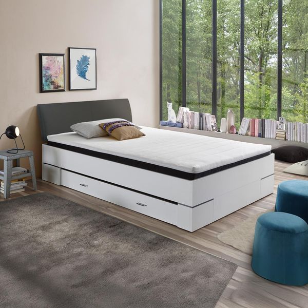 Komplettbett Nicaya Komfort mit Lattenrost, Matratze und Schubkasten