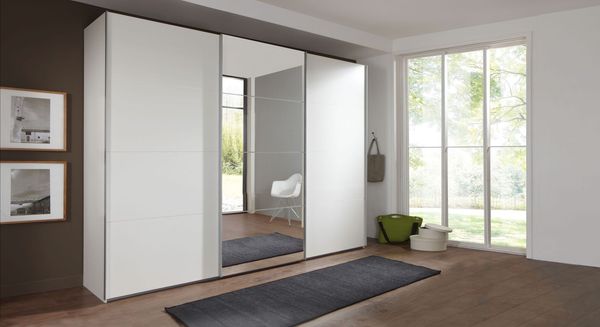 Schwebetüren-Kleiderschrank Arba mit Spiegel