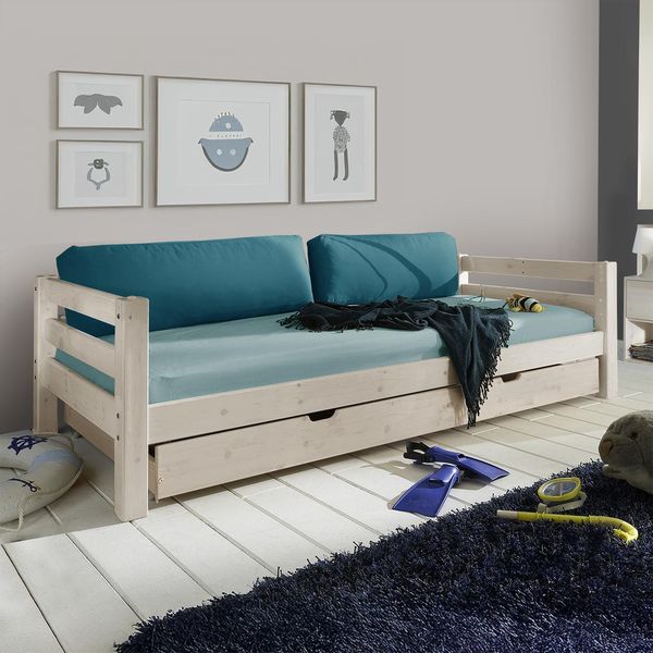 Ausziehbett Kids Paradise Express Kiefer Massivholz mit Lattenrost und Schubkasten