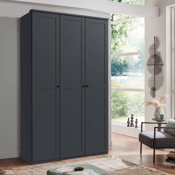 Drehtüren-Kleiderschrank Eliro Graphit Dekor