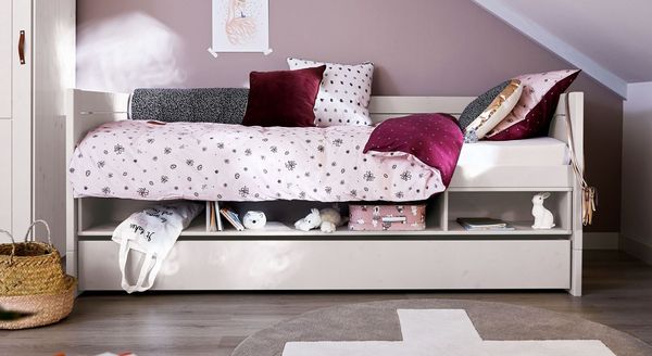 LIFETIME Sofa-Kojenbett Original Kiefer Massivholz mit Lattenrost und Schubkasten