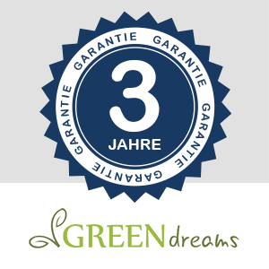  3 Jahre Garantie auf GREEN dreams
