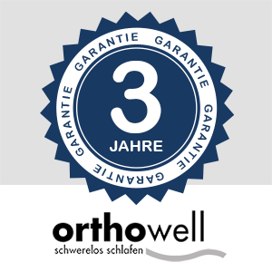  3 Jahre Garantie auf orthowell