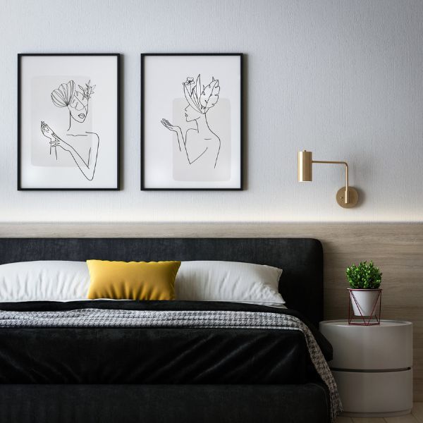 Deko-Objekte im modernen Schlafzimmer