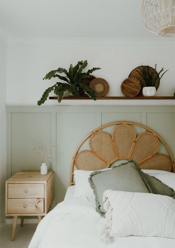 Bett natur pastell