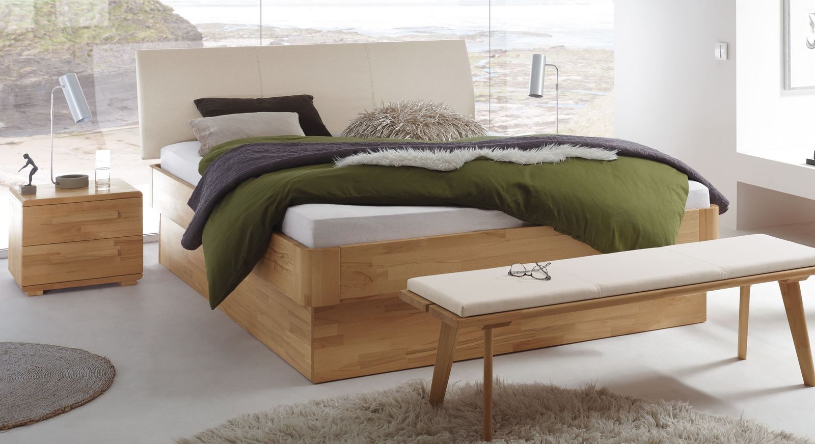 Modernes Bett Ballina optional mit Lattenrost