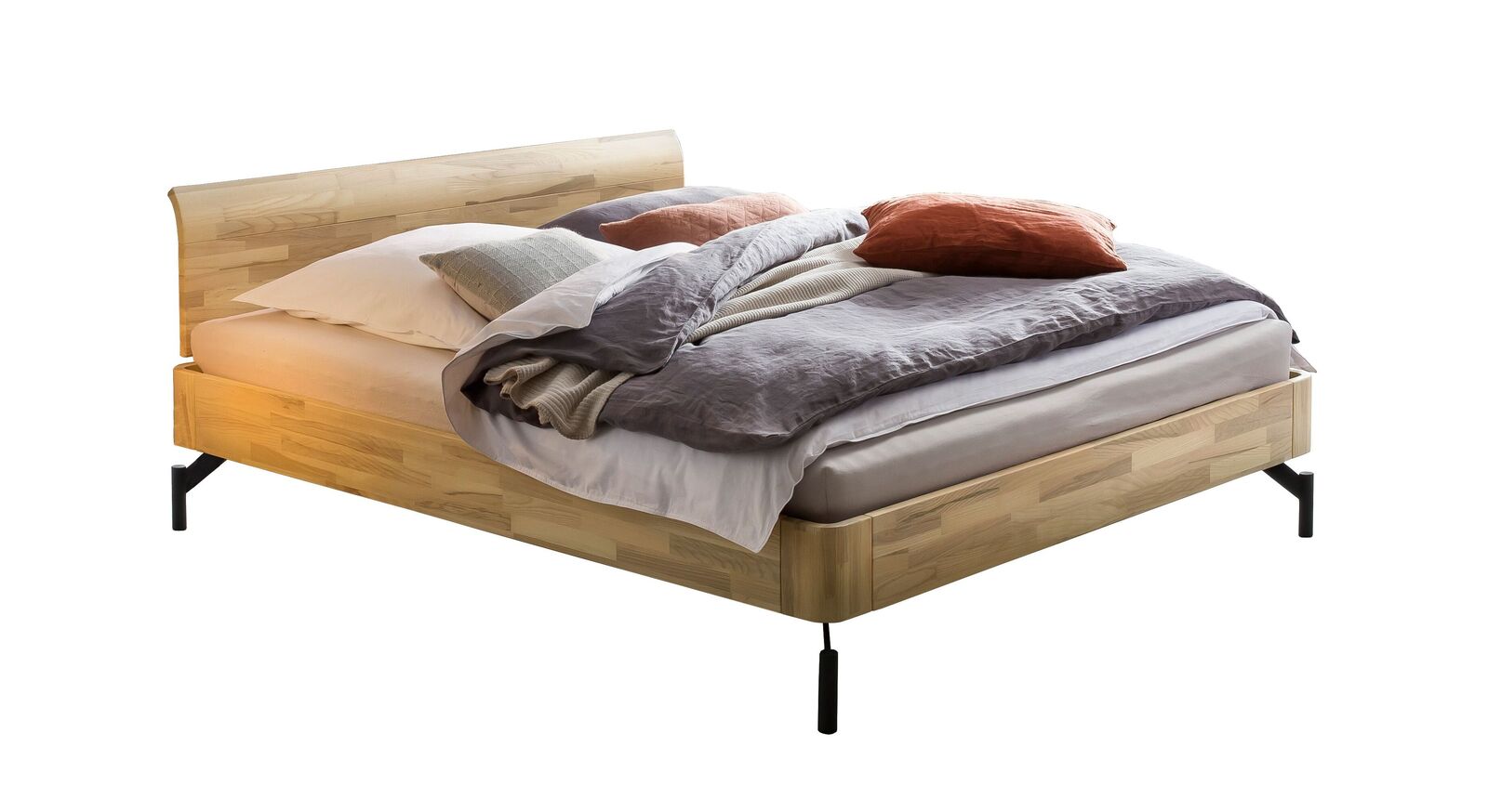 Elegantes Bett Danival aus Kernesche