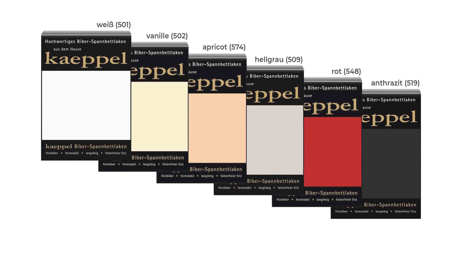 Kaeppel Biber-Spannbetttuch in verschiedenen Farben