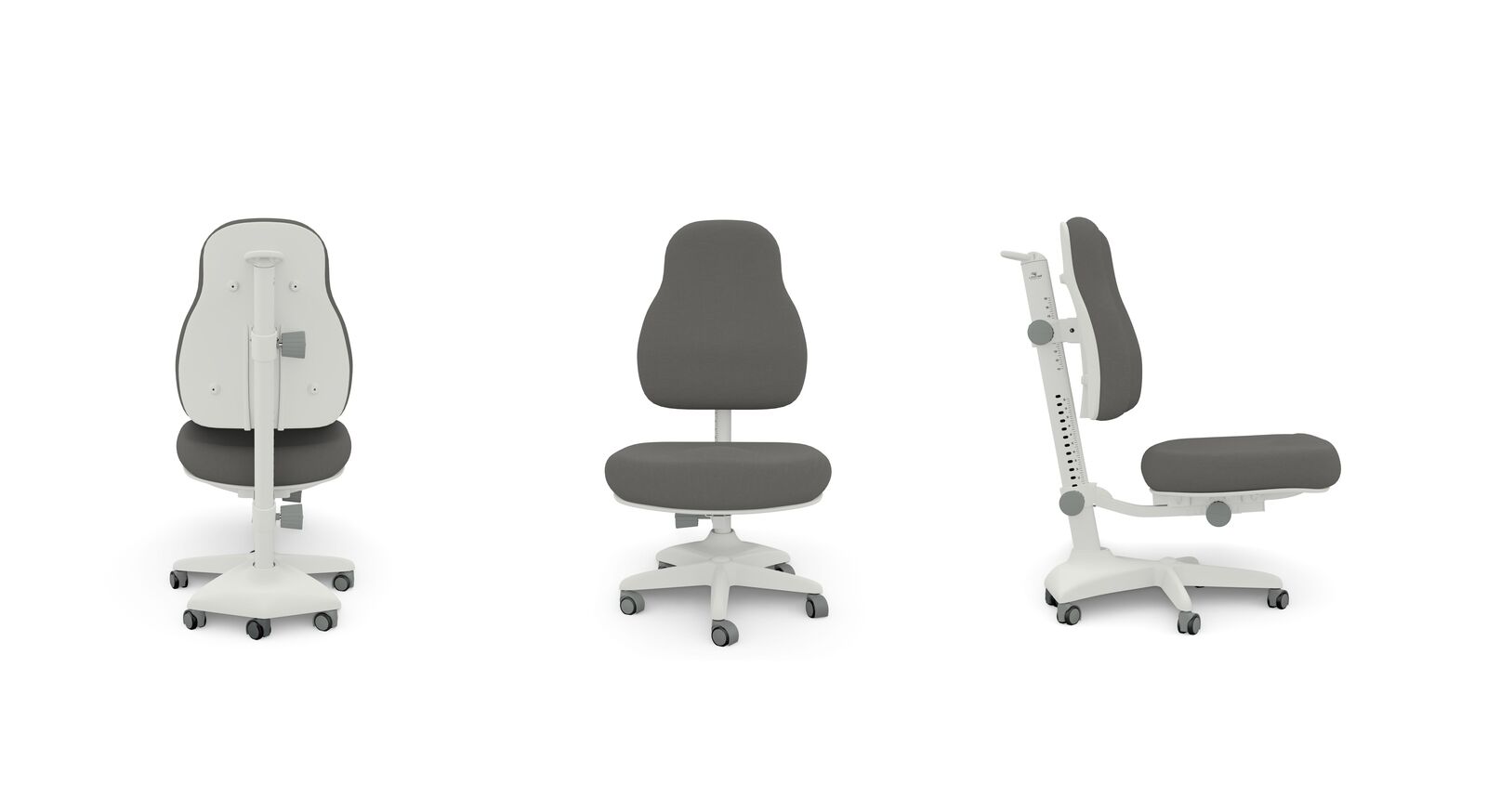 LIFETIME Bürostuhl Ergo mit ergonomischer Sitz- und Rückenfläche in Grau