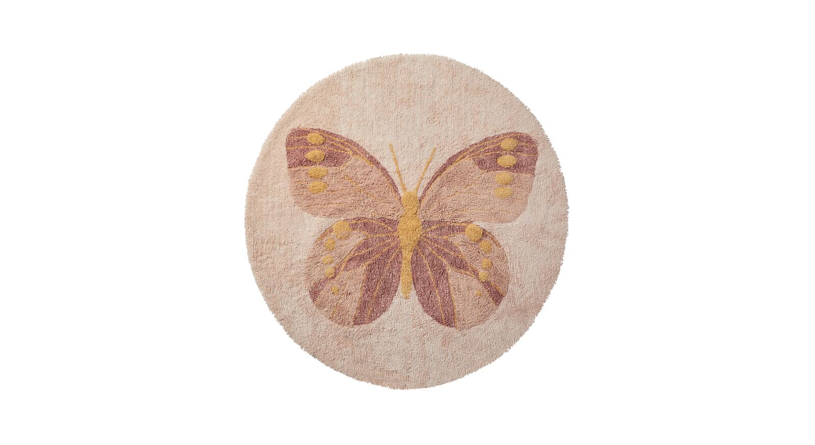 Runder LIFETIME Teppich Butterflies mit Schmetterling