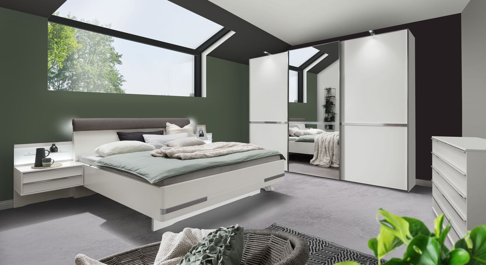 Schlafzimmer Chandolin mit modernen Möbeln