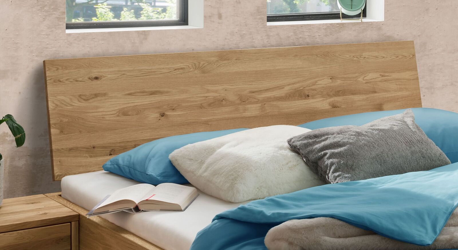 Schubkasten-Bett Adrien mit Holz-Kopfteil