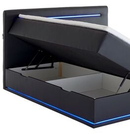 Bettkasten-Boxspringbett Xaya mit Gasdruckfedern zur einfachen Öffnung