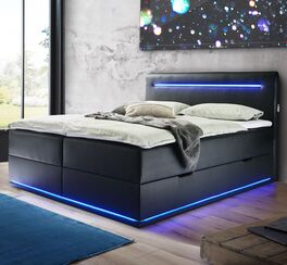 Bettkasten-Boxspringbett Xaya mit integrierter LED-Beleuchtung