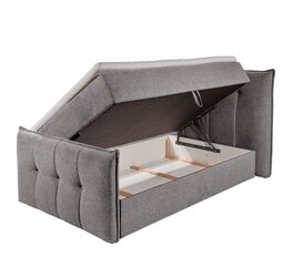 Bettkasten-Einzel-Boxbett Darcy mit verstecktem Stauraum