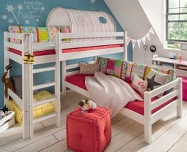 Etagenbett Kids Paradise für Dachschrägen mit zwei Schlafplätzen