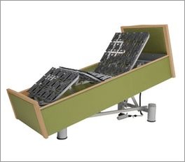 Komfortbett mit Pflegebett-Funktion bis zur Sesselposition stufenlos verstellbar