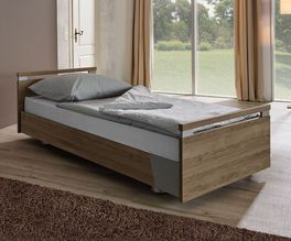 Komfortbett mit Pflegebett-Funktion Usedom in modernem Holzdekor