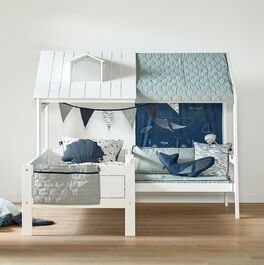 LIFETIME Bett & Sofa Ocean Life mit weißem Holzdach