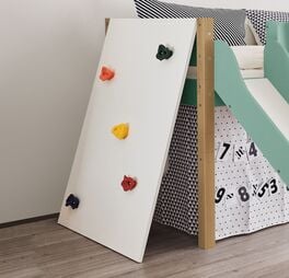 Mini-Rutschen-Hochbett Kids Town Color mit Kletterwand für Spielzimmer