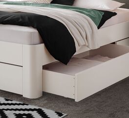 Schubkasten-Doppelbett Nimario mit breiten Schubladen
