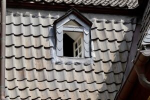 Dachgaube / Gaubenfenster im Schlafzimmer