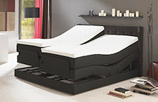 Elektronisch verstellbares Bett in schwarz