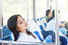 Nickerchen im Bus