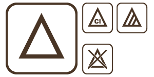 Pflegesymbole Bleichen