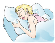schwitzende Frau