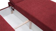 Ein Schlafsofa mit Bettkasten ist die beste Wahl bei kleinen Räumen oder wenig Platz.