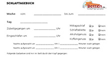 ausführliches Schlaftagebuch