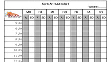 tabellarisches Schlaftagebuch
