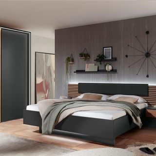 Schlafzimmer in Schwarz