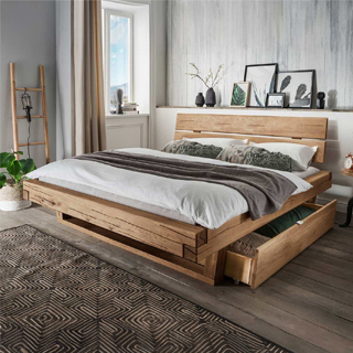 Holzbetten mit Stauraum